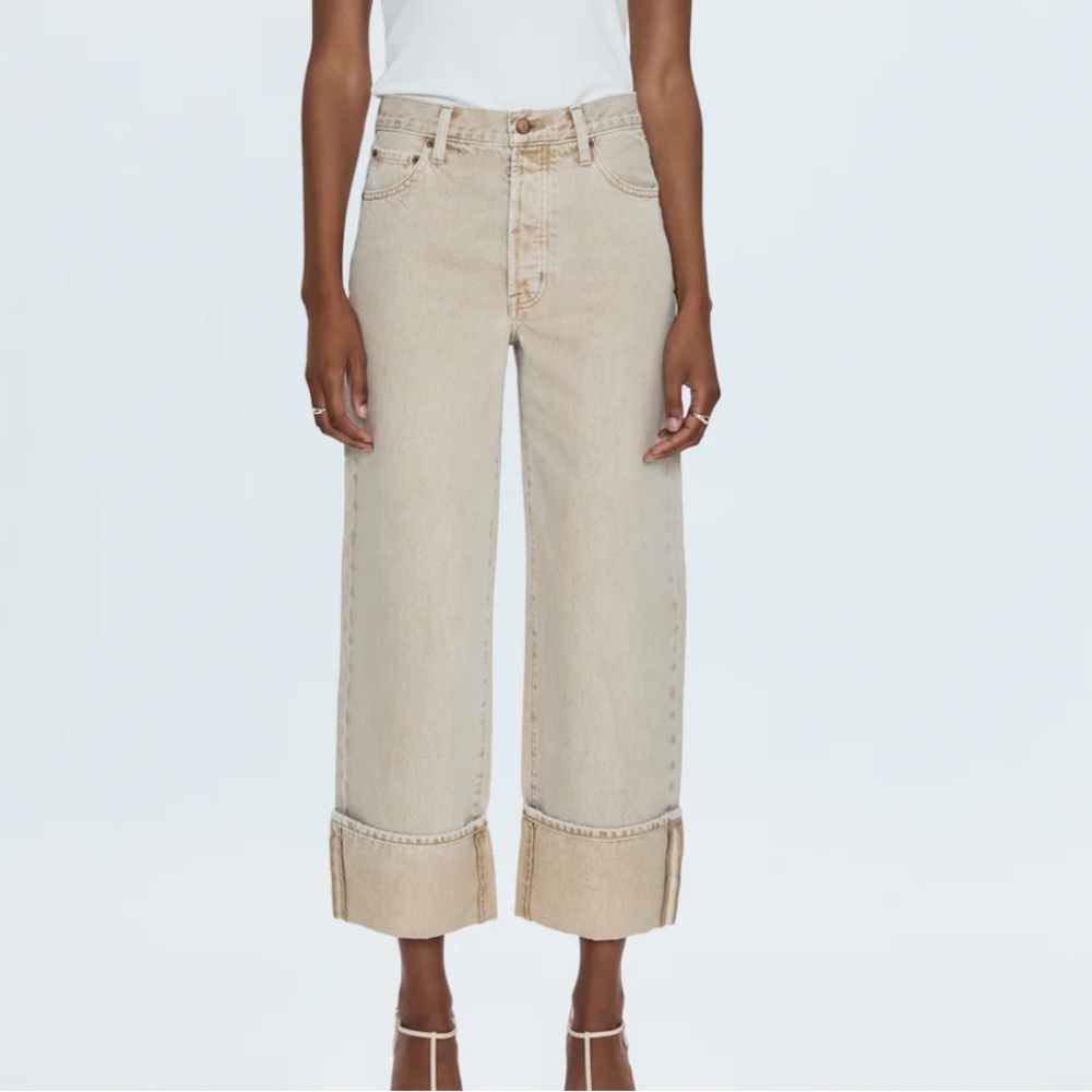 Pistola Beige Wide-Leg Jeans